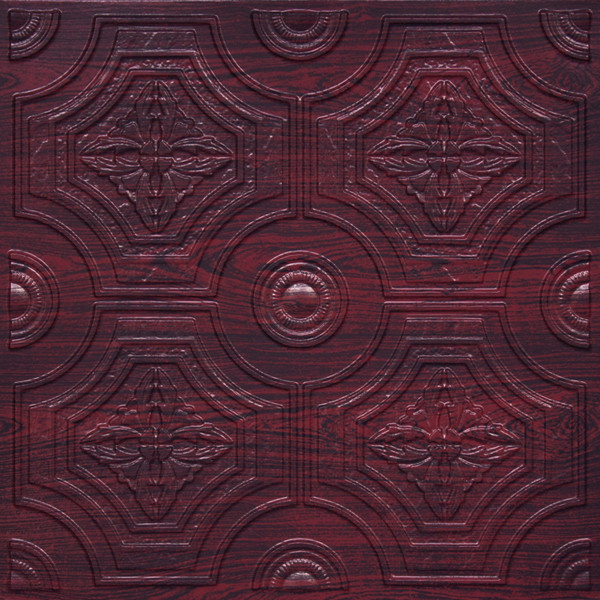 D227 PVC CEILING TILE 24X24 GLUE UP - ROSEWOOD
