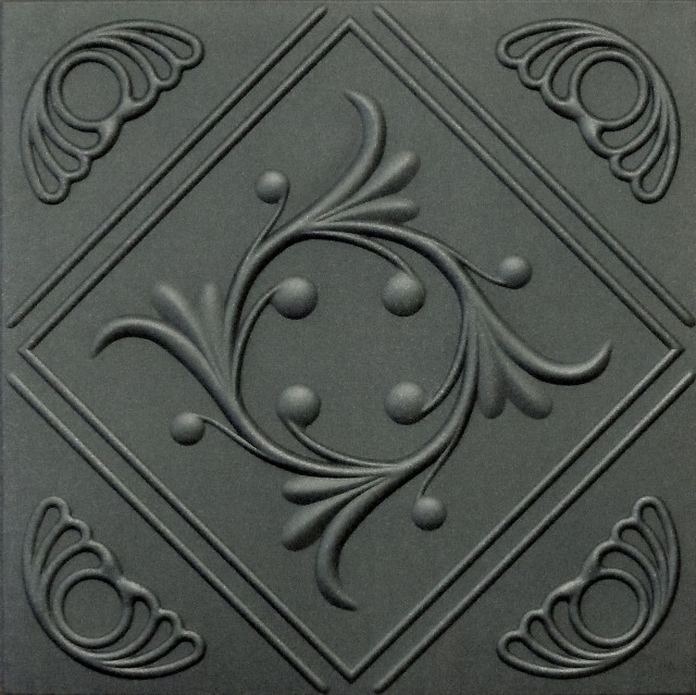 R2 Styrofoam Ceiling Tile 20x20 Anet Black Hand Painted R2 Styrofoam Ceiling Tile 20x20 Anet Black Hand Painted Tiles Glue Up 20 X20