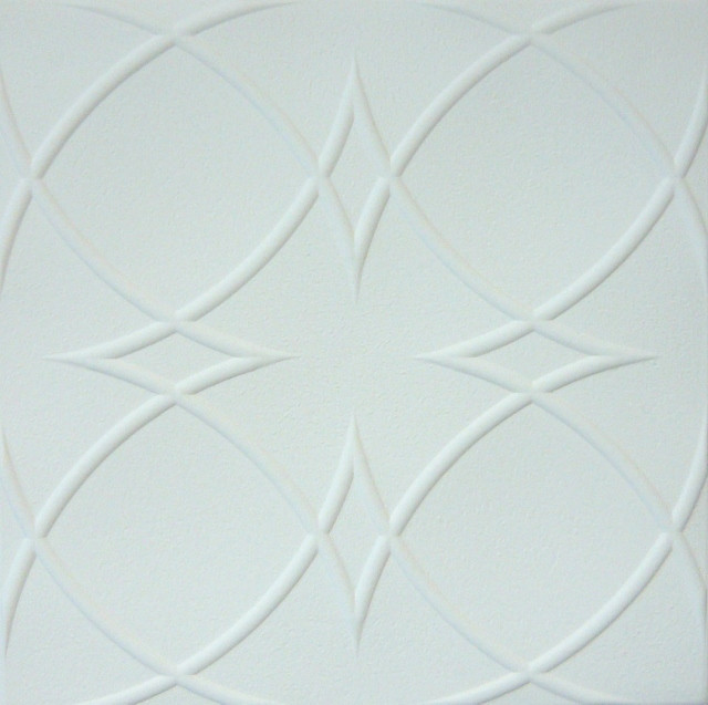 R23 Styrofoam Ceiling Tile 20x20 Antique White Matte