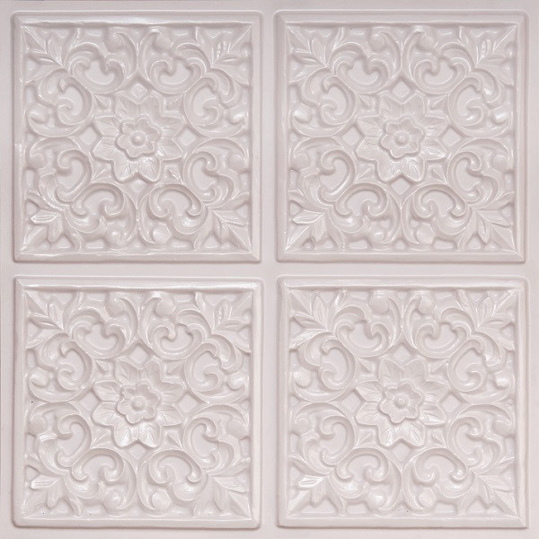 D109 Pvc Ceiling Tile 24x24 Glue Up White Pearl Faux Tin D109 Pvc Ceiling Tile 24x24 Glue Up White Pearl Faux Tin Tiles 2 X2