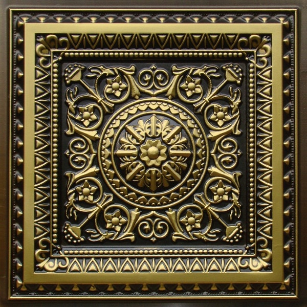 D223 Pvc Ceiling Tile 24x24 Glue Up Drop In Antique