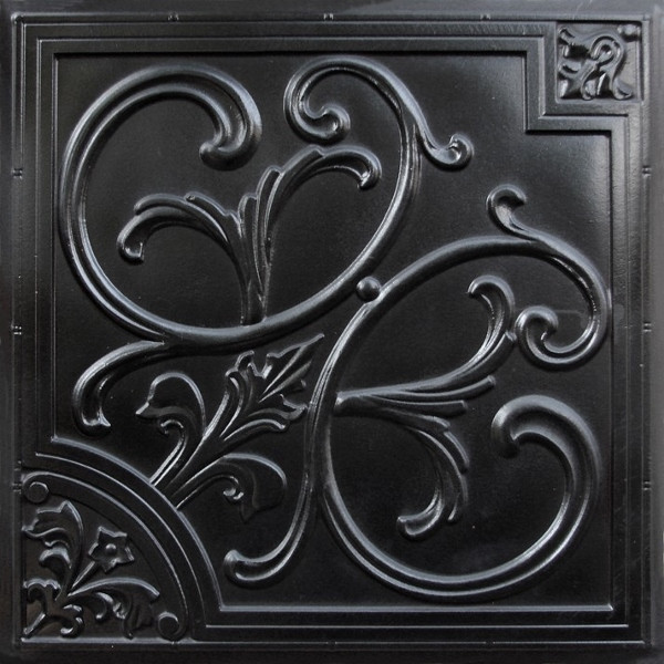 D204 Pvc Ceiling Tile 24x24 Glue Up Drop In Black Faux Tin D204 Pvc Ceiling Tile 24x24 Glue Up Drop In Black Faux Tin Tiles 2 X2