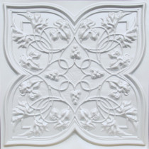 D212 PVC CEILING TILE 24X24 GLUE UP / DROP IN - WHITE PEARL