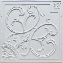 D204 PVC CEILING TILE 24X24 GLUE UP / DROP IN - WHITE PEARL