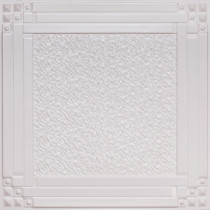 D209 PVC CEILING TILE 24X24 GLUE UP / DROP IN - WHITE PEARL