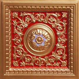 VC 02 PVC CEILING TILE 24X24 DROP IN - RED GOLD