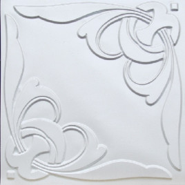 D216 PVC CEILING TILE 24X24 GLUE UP / DROP IN - WHITE PEARL