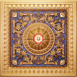 D215 PVC CEILING TILE 24X24 DROP IN - GOLD - NAVY BLUE - RED